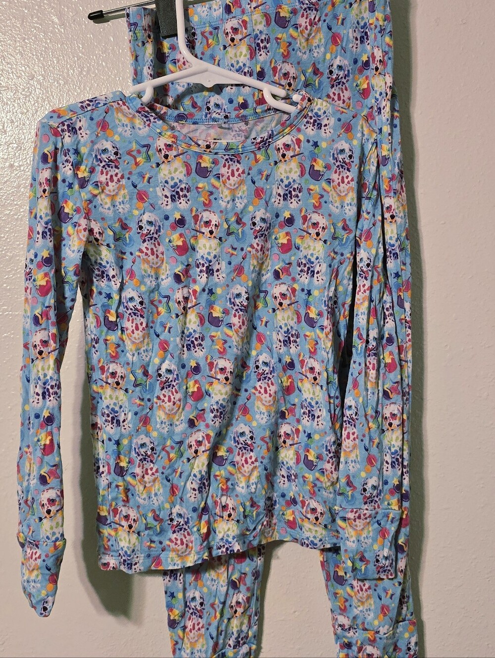 Posh Peanut x Lisa Frank Spotty & Dotty Dalmatian Pajama Set 7Y/8Y Like New